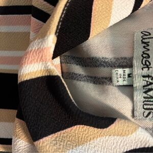 Almost Famous Multicolor Striped Blouse